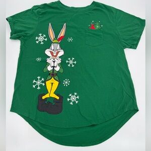 Warner Bros 100th Anniversary Bug’s Bunny Elf Looney Toons T-Shirt Girl Size XXL